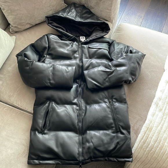 Hilary MacMillan Vegan Leather Coat (Size Small) - Picture 1 of 9